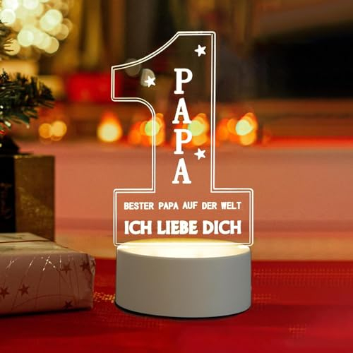 Vatertagsgeschenke für Papa, Nachtlicht Vatertagsgeschenk für Papa Lampe Vatertag Geschenk, Papa Männertag Geschenke Geburtstagsgeschenk für Papa zum Geburtstag Geschenk Vatertag Papatagsgeschenk