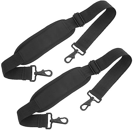 2 Pezzi Di Cinghie Imbottite Per Borsa a Tracolla Regolabili - Tracolle Universali Per Zaini, Valigie E Laptop, Nero