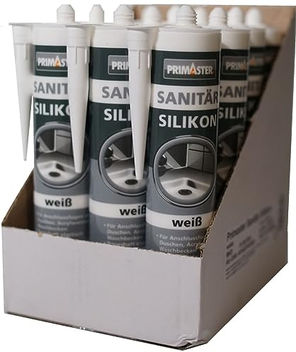 Primaster Sanitär Silikon weiß 310 ml 12 St. Kartonabnahme Silikon