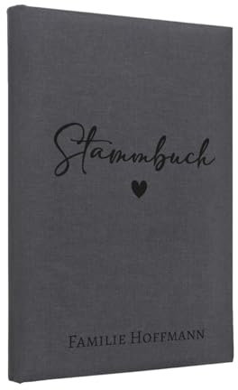 Hochzeitideal Stammbuch der Familie 'Tammy' Nr.302 inkl. Personalisierung (Grau, A4)