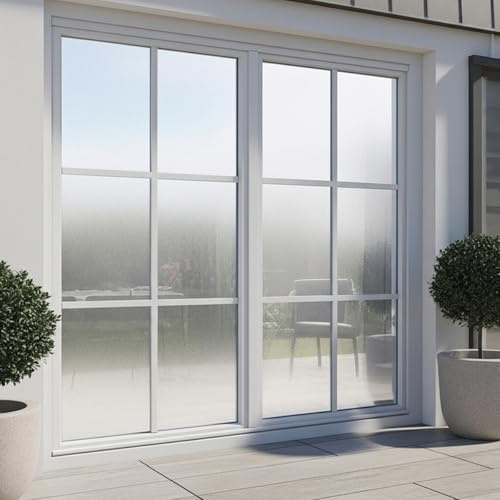 Ambiance Sticker Klebeband, einfarbig, für Fenster, elektrostatisch, Blickdicht, für Fenster, Anti-UV – H 45 cm x L 4 m
