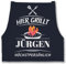 Schürze - Grillschürze Herren Männer - Hier grillt Name höchstpersönlich I Geschenk Grillen I Grill Geschenk I Lustiges Geschenk Papa I Vatertag I Geburtstag - 85x69 - Navy Blau