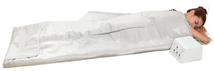 Coperta for sauna a infrarossi for disintossicazione con 3 zone, controller for la sudorazione del lettino for sauna, riscaldamento del corpo con maniche for alleviare il dolore da stress per Alleviar