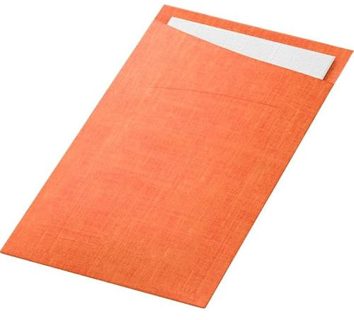240 Serviettentaschen/Bestecktaschen Duni Sacchetto® Dunisoft® Sun Orange