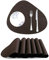 fanquare Tovagliette in Pelle Set di 6 Tovagliette in Ecopelle Marrone Cioccolato Tovagliette Antiscivolo Impermeabili Resistenti al Calore per Sala da Pranzo Cucina Tavola Festa 44.5 * 30cm