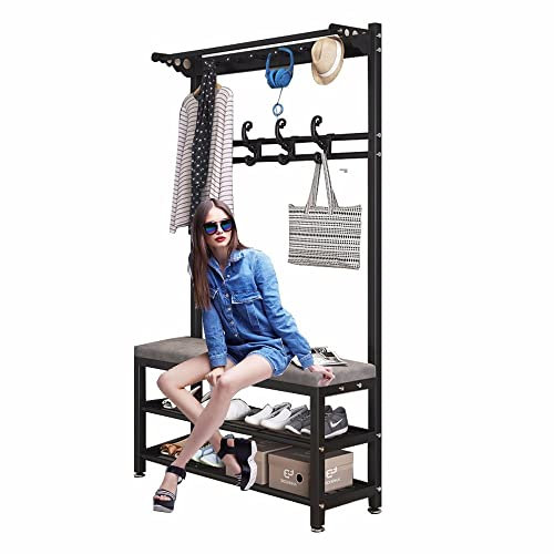 Portemanteau Prte-Manteau entrée Porte-vêtements Portemanteaux Murale Porte Bambou Perroquet Blanc Bain Forme d’Arbre Vintage Étagère Patère Bois métallique Alliage d'aluminium Amovibles rou