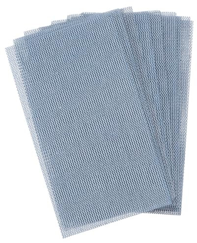QUARKZMAN 10Pcs Feuilles de Ponçage en Maille 240 Grains 2,8 x 5 Papier de Verre Humide/Sec Sans Poussière Crochet et Boucle Tampons Abrasifs pour Voiture Menuiserie Polissage