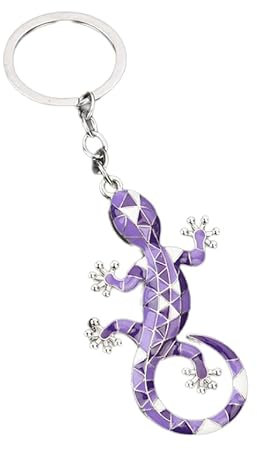 WYCFGQ1 Schlüsselanhänger 2 Stücke Metall Cartoon Gecko Schlüsselanhänger Auto Anhänger Schlüsselanhänger