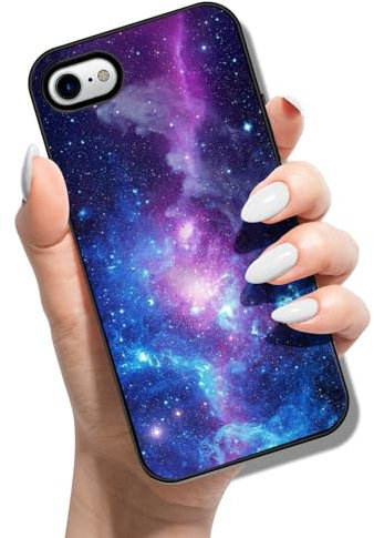 Handyhülle für iPhone 7 Plus 8 Plus Hülle Silikon Muster Motiv für Mädchen Jungen Cover Weich TPU Etui Tasche Cover Bumper Schutzhülle Case - Galaxie