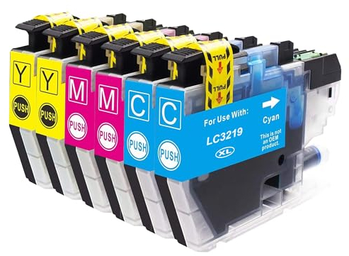 Jhaan 3219XL Druckerpatronen Kompatibel für Brother LC3219 XL Kompatible mit MFC-J5930DW MFC-J6530DW MFC-J6930DW MFC-J6935DW MFC-J5330DW MFC-J5335DW MFC-J5730DW Drucker(6er-Pack)