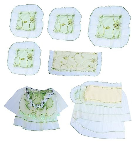 Housoutil 7pc Set Butterfly PC Dust Covers Keyboard and Monitor Covers Polyester Washable Stylish Home Office Accessories