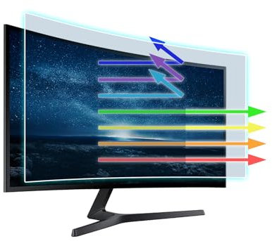 KELUNIS Film Anti Rayures Et Antireflet pour éCran TV Protecteur D'éCran Filtrant La LumièRe Bleue Convient Aux éCrans LCD LED 4k OLED Et QLED HDTV,43in 942x529mm