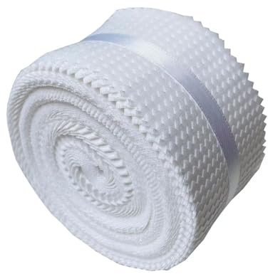 40 Streifen Jelly Roll Stoffstreifen zum Nähen, 100 % Baumwollstoff zum Quilten, Basteln, vorgeschnittene Stoffbündel, Patchwork, vorgeschnittene Quilt-Quadrate, 6,3 x 111,8 cm, Weiß