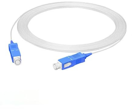 ZZWFMW SC UPC Indoor Transparent Fiber Optic Cable G657A2 Invisible Singlemode Single Core Jumper Household Extension line(40m 1pc with drum)