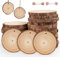Truevaste 100 Stück Holzscheiben 6-7 cm - Baumscheiben Naturholz, 5mm dick - DIY Basteln, Hochzeit, Weihnachten & Dekoration