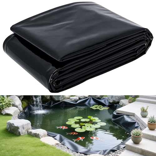 awagas 3x4m Teichfolie Polyethylen Folie Schwarz, Gartenteich Teichplane | 0.2mm Stärke PE Folie Teichfolien Wasserdicht Teichmembran für Gartenarbeit teichbecken Brunnen Treibhaus Folientunnel