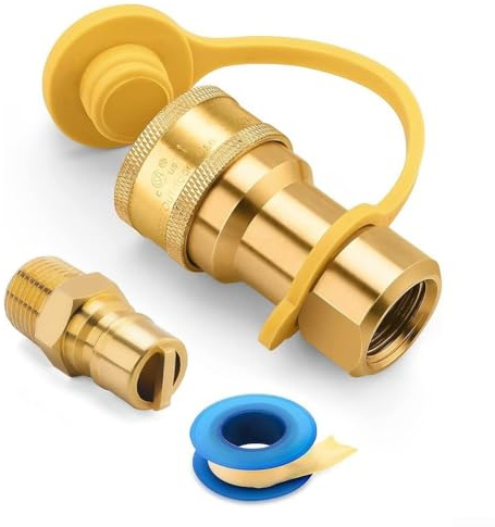 1/5.1 cm LP Gas Quick Connect - Armaturen mit Außeneinsatz, 1/2 Zoll Erdgas Propan Quick - Disconnect Kit, massives Messing