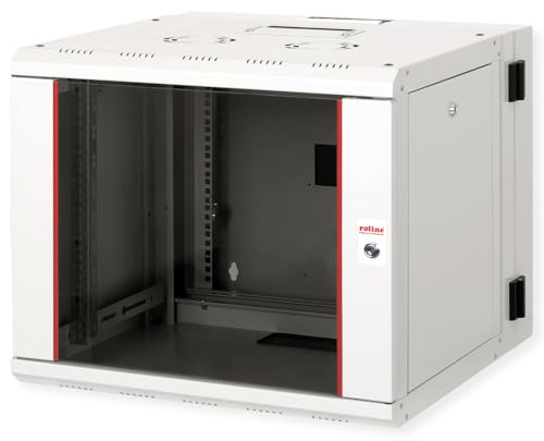 ROLINE 19-Zoll Wandgehäuse Pro 9 HE, 600x600 BxT zweiteilig schwenkbar grau