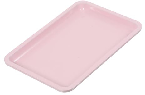 TOVINANNA Stainless Steel Jewelry Tray Pink Finish Stable Nail Tool Dish Spacious Household Organizer for Bedroom Desktop Storage