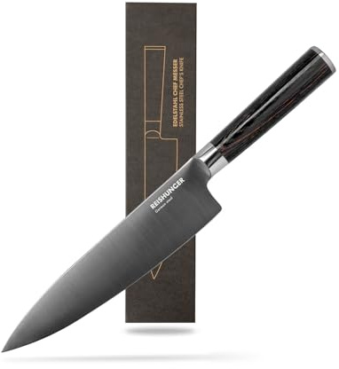 Reishunger Edelstahl Chef Messer – Küchenmesser für den täglichen Gebrauch – Hochwertiger Stahl aus Deutschland – Lange Klinge für vielseitige Schnitttechniken