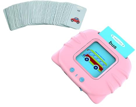 Abaodam Englischlernspielzeug für Kinder Englisch Lernkarten mit Sprachfunktion Frühförderung Bildwissen Lernmaschine mit Tierlauten für Jungen und Mädchen