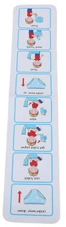 Drfeify Potty Training Chart, Oxford Fabric Visual Schedule, Step by Step Toilet Training Aid for Kids with Autism