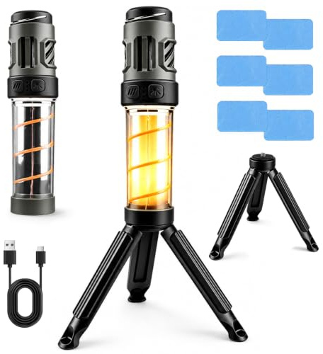 BoloShine Lampara Antimosquitos Exterior, Linterna de Camping LED Recargable 3-en-1, Luz Antimosquitos Portátil USB con 5 Niveles de Brillo, IPX4 Impermeable Lampara Mosquitos para Camping Exterior