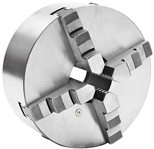 QUAHEAS 4-Backen-Drehfutter selbstzentrierend 200 mm Stahl HT300 mit hoher Spanngenauigkeit präzise Werkstattzubehör für Holz Metall Heimwerker und Modellbau