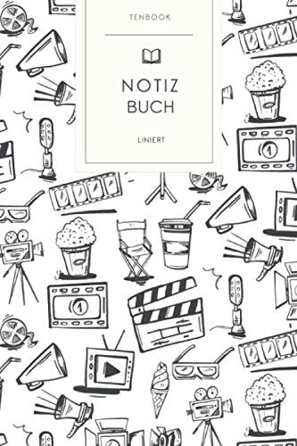 Notizbuch liniert: Kino Film .Tagebuch oder Erfolgsjournal. Liniert 120 Seiten mit schönem Design. Soft Cover 6x9 Zoll, ca. DIN A5 15x22cm.