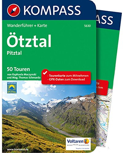 KOMPASS Wanderführer Ötztal, Pitztal: Wanderführer mit Extra-Tourenkarte 1:50.000, 60 Touren, GPX-Daten zum Download
