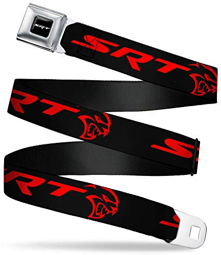 Buckle-Down Herren Sicherheitsgurt Viper SRT Hellcat Kids, Dodger Logo c/blau schwarz/rot, 2,5 cm breit - 20-36 Zoll - - 4 cm Breit-81/132 cm Länge