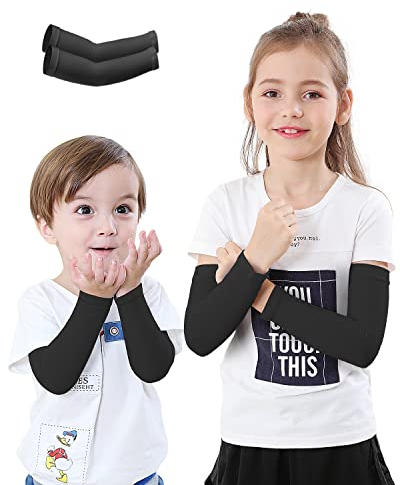 Newbyinn Arm Sleeves for Kids, Age 1-7, Child UV Sun Protection, Toddlers Cooling Sleeves to Cover Arms