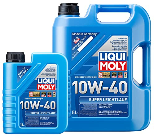 LIQUI MOLY Motoröl Super Leichtlauf 10W-40 5 Liter & 1 Liter | 6 Liter Motoröl Set
