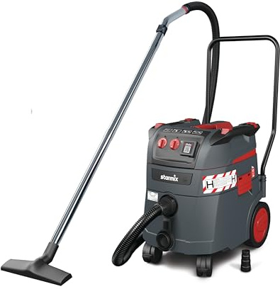 starmix iPulse H-1235 Asbest Safe Plus – Industriestaubsauger für Asbest, 280mbar, 35 l – automatische Filterabreinigung, HEPA H14-Filter – DIN-zertifiziert & BG-Bau-förderfähiger Sicherheitssauger