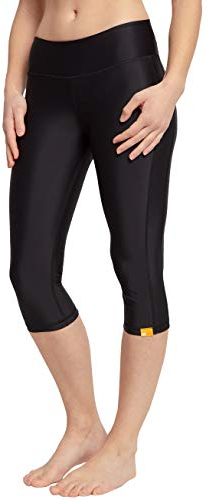 iQ-UV Sport Leggings für Damen 3/4 Schwarz M – Elastische Dreiviertel Caprihose für Damen für Sommer – Atmungsaktive Sporthose ideal für Aktiv- und Wassersport – Öko Tex 100 Zertifiziert