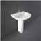 Inbagno Lavabo con Colonna Ceramica RAK Ceramiche Serie Orient Completa di Colonna