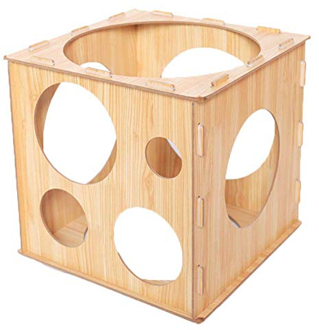 Kylewo Ballon Messwerkzeug Ballon Sizer Box Falten Holzwürfel Ballon Ring Messgerät Geliefert Box, 5 cm ~ 25,5 cm