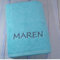 ★ Handtuch mit Namen Bestickt ★ Duchtuch ★ Geschenk ★ Badetuch ★ 500 g/m2 ★ (Aquablau, 70 x 140 cm)