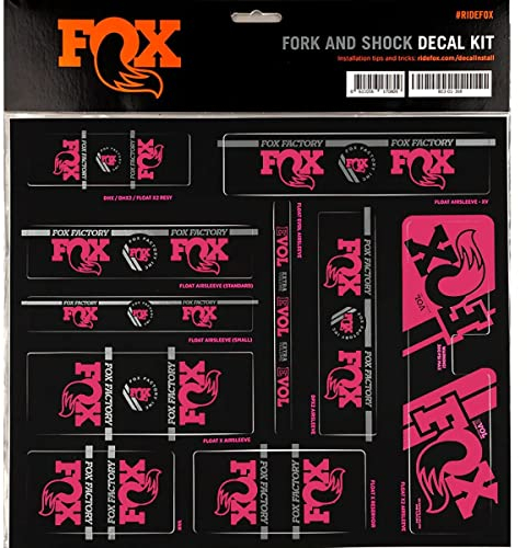 FOX Heritage Aufkleberset – Gabel und Stoßdämpfer – Pink