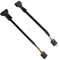 xiwai 2 cables USB 2.0 de 9 pines a USB 3.0 de 20 pines hembra reversible para placa base