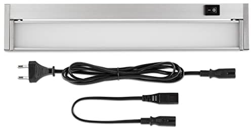REV TERRA Unterbauleuchte Küche LED, LED Unterbauleuchte erweiterbar, 35cm, 25.000h, 8W, 600lu, silber [Energieklasse E]
