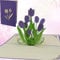 LINPOPUP®, LIN17667, Pop - Up - Karte Blumen Geburtstagskarte Grußkarten Blumenstrauß Klappkarte Muttertagskarte Danke Viel Glück Gute Besserung Tulpen, N390