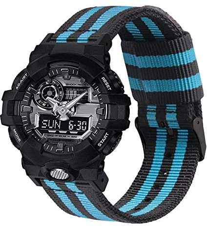 Tyogeephy Nylon Uhrenarmband Kompatibel mit Casio G-SHOCK GA-150 800 DW5600 6900 GD-110 G-8900 GLS8900 Armband Sports Armbänder Gürtel