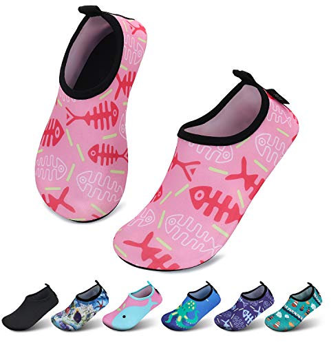 SAGUARO Niño Escarpines Niña Zapatos de Agua Bebe Neopreno Surf Antideslizantes Verano Barefoot Zapatillas Niños Running Deportes Acuáticos Couleurose Gr.22/23