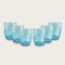 arca - Set 6 Bicchieri in Plastica Acrilica Resistente da 45 Cl - Vari Colori Disponibili (Acqua Marina)