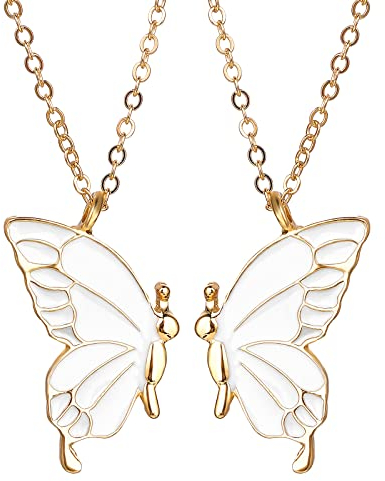 Yolev Freundschaftskette Bff Ketten für 2 Geschenke Mädchen Halskette Schmuck Langstrecke Geburtstag Weihnachten Brautjungfer Geschenke Mädchen Damen Schwestern