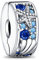 Annmors Charm Tropical Starfish & Shell Clip Charm Anhänger 925 Sterling Silber Pendant Bead with Cubic Zirconioa für Chamilia und europäische Armbänder und Halskette