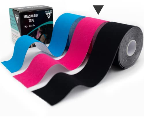Kinesio Tapes - hautfreundliches & latexfreies Sport Tape in versch. Farben, Kinesiologie Tape 5cm x 5m, elastisches & wasserfestes Therapie-Tape, Physio Tape mit langanhaltender Haftbarkeit (pink)