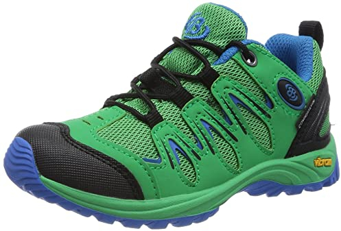 Brütting Expedition Kids Trail Running Shoe, Green Blue Black, 10 UK Child