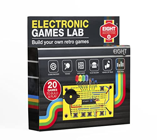EIGHT Build Your Own Electronics Game Lab, Black